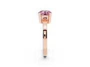Round Tab Prong Solitaire Engagement Ring Setting for a Fancy Pink Lab-Grown Diamond | Rose Gold
