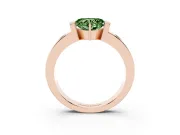 Heart-Shaped Tension Style Engagement Ring Setting for a Fancy Green Lab-Grown Diamond | Rose Gold