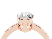 Marquise Solitaire Engagement Ring Setting | Flat Tab Prongs | Rose Gold