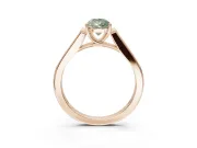 Pear-Shaped Engagement Ring Setting for a Fancy Green Lab-Grown Diamond | Rose Gold - Design NV-24597