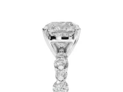 Cushion Cut Pavé Solitaire Engagement Ring Setting | Alternating Accents | Sterling Silver