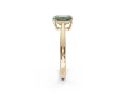 Emerald Cut Cathedral Engagement Ring Setting for a Fancy Green Lab-Grown Diamond | Yellow Gold - Design NV-24626