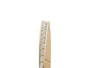 Round Lab-Grown Diamond Pavé Ribbon Twist Wedding Band | Polished Turn | Yellow Gold