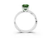 Radiant Cut Twisted Engagement Ring Setting for a Fancy Green Lab-Grown Diamond | Sterling Silver - Design NV-24635