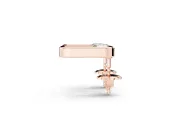 Emerald Cut Lab-Grown Diamond East-West Open Frame Stud Earrings | Polished Frame | Rose Gold