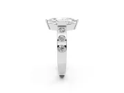 Marquise Tension Style Engagement Ring Setting | Flush Set Accents | Platinum