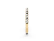 Round Diamond Pavé Eternity Band Set in Yellow gold with Micro Prongs