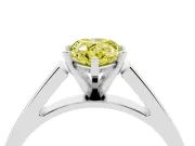 Pear-Shaped Solitaire Engagement Ring Setting for a Fancy Yellow Lab-Grown Diamond | Platinum