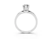 Fancy Black Pear Cut Diamond Solitaire Engagement Ring Set in Silver with Slim Tapered Solitaire Band