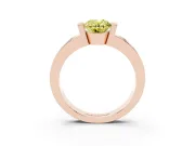 Oval Tension Style Engagement Ring Setting for a Fancy Yellow Lab-Grown Diamond | Rose Gold