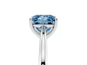 Princess Cut Cathedral Engagement Ring Setting for a Fancy Blue Lab-Grown Diamond | White Gold