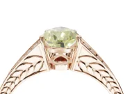 Pear-Shaped Split Shank Pavé Engagement Ring Setting for a Fancy Yellow Lab-Grown Diamond | Rose Gold