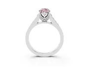Marquise Graduated Pavé Engagement Ring Setting for a Fancy Pink Lab-Grown Diamond | Platinum