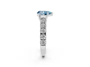 Pear-Shaped Engagement Ring Setting for a Fancy Blue Lab-Grown Diamond | Platinum - Design NV-24643
