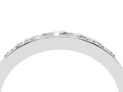 Round Diamond Comfort Fit Band Set in White gold with Channel-Set Row