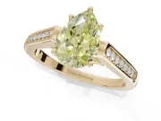 Pear-Shaped Engagement Ring Setting for a Fancy Yellow Lab-Grown Diamond | Yellow Gold - Design NV-24597