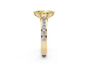Marquise Channel Engagement Ring Setting for a Fancy Yellow Lab-Grown Diamond | Yellow Gold - Design NV-24671