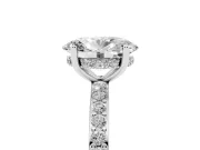 Oval Hidden Halo Pavé Engagement Ring Setting | Micro Pavé Band | Platinum