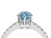 Marquise Engagement Ring Setting for a Fancy Blue Lab-Grown Diamond | White Gold - Design NV-24649