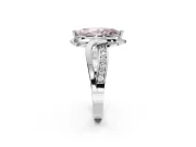 Marquise Bypass Solitaire Engagement Ring Setting for a Fancy Pink Lab-Grown Diamond | Platinum