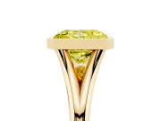 Radiant Cut Bezel Engagement Ring Setting for a Fancy Yellow Lab-Grown Diamond | Yellow Gold