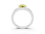Emerald Cut Tension Style Engagement Ring Setting for a Fancy Yellow Lab-Grown Diamond | Platinum