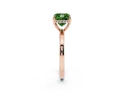 Princess Cut Engagement Ring Setting for a Fancy Green Lab-Grown Diamond | Hidden Halo | Rose Gold