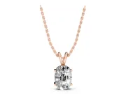 Elongated Cushion Lab-Grown Diamond Solitaire Pendant Necklace | Split Bail | Rose Gold