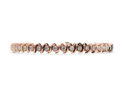 Round Lab-Grown Diamond Swirl Link Tennis Bracelet | Faceted Illusion Plates | Rose Gold
