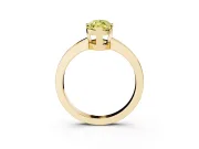 Fancy Yellow Marquise Cut Diamond Solitaire Ring Set in Yellow gold with Prong Head and Smooth Polished Band
