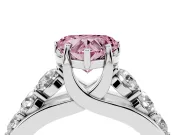 Heart-Shaped Engagement Ring Setting for a Fancy Pink Lab-Grown Diamond | White Gold - Design NV-24645