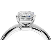 Radiant Cut Solitaire Engagement Ring Setting | Tapered Plain Band | White Gold