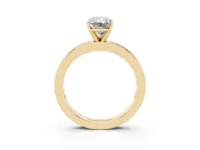 Radiant Cut Channel Set Engagement Ring Setting | Baguette Side Stones | Yellow Gold