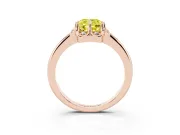 Cushion Cut Petal Halo Engagement Ring Setting for a Fancy Yellow Lab-Grown Diamond | Rose Gold
