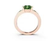 Cushion Cut Tension Style Engagement Ring Setting for a Fancy Green Lab-Grown Diamond | Rose Gold