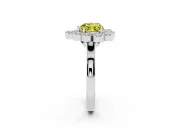 Heart-Shaped Halo Engagement Ring Setting for a Fancy Yellow Lab-Grown Diamond | White Gold - Design NV-24775