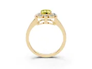 Emerald Cut Halo Engagement Ring Setting for a Fancy Yellow Lab-Grown Diamond | Yellow Gold - Design NV-24719