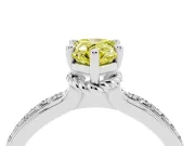 Pear-Shaped Channel Set Engagement Ring Setting for a Fancy Yellow Lab-Grown Diamond | Rope Collar | Sterling Silver