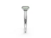 Princess Cut Tapered Solitaire Engagement Ring Setting for a Fancy Green Lab-Grown Diamond | Platinum