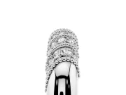 Round Diamond Dome Band Set in Platinum with Channel Setting