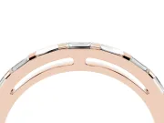 Baguette Diamond Continuous Channel Eternity Band Set in Rose gold with Polished Walls
