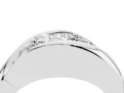 Princess Cut Diamond Channel-Set Crossover Ring Set in Platinum