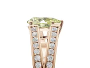 Pear-Shaped Split Shank Pavé Engagement Ring Setting for a Fancy Yellow Lab-Grown Diamond | Rose Gold