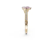 Pear-Shaped Engagement Ring Setting for a Fancy Pink Lab-Grown Diamond | Yellow Gold - Design NV-24597