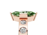 Marquise Tension Style Engagement Ring Setting for a Fancy Green Lab-Grown Diamond | Rose Gold