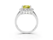 Princess Cut Halo Engagement Ring Setting for a Fancy Yellow Lab-Grown Diamond | White Gold - Design NV-24726