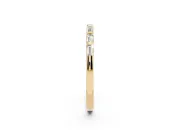 Baguette Diamond Continuous Channel Eternity Band Set in Yellow gold with Polished Walls