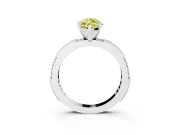 Marquise Vintage Pavé Engagement Ring Setting for a Fancy Yellow Lab-Grown Diamond | Platinum