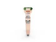 Emerald Cut Tension Style Engagement Ring Setting for a Fancy Green Lab-Grown Diamond | Rose Gold