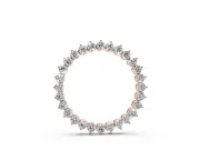 Round Lab-Grown Diamond Open Circle Pendant Necklace | Individual Prong Heads | Rose Gold